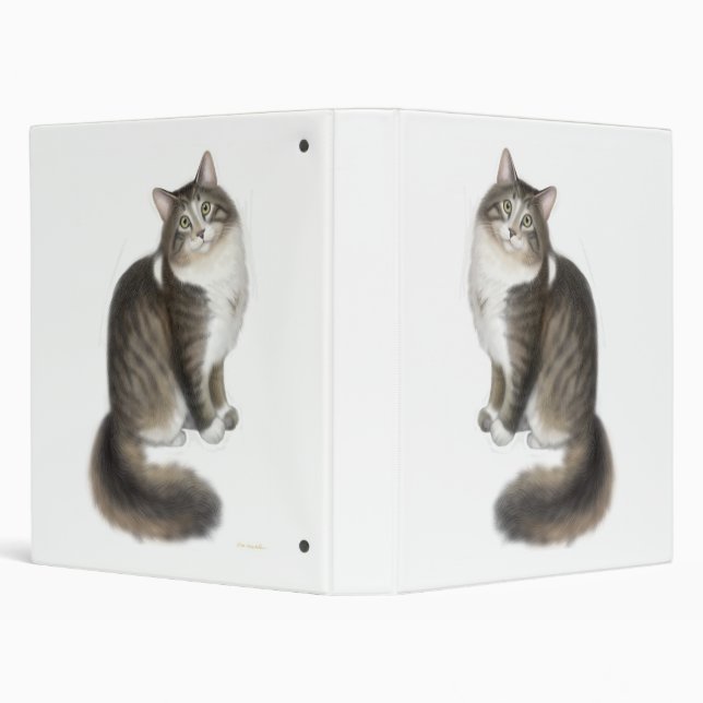 Fluffy Duffy Cat Avery Binder (Background)