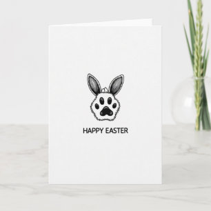 Fluffy Easter Paw Print Card