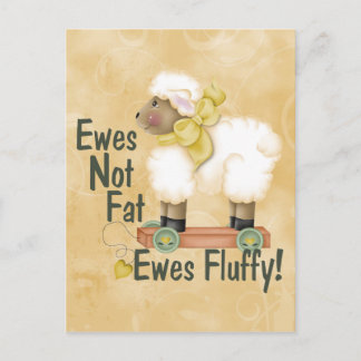 Fluffy Ewes Postcard