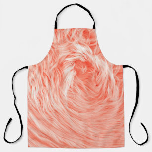 Fluffy fake textile fur apron