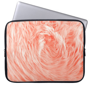 Fluffy fake textile fur laptop sleeve