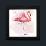 Fluffy Flamingo Gift Box<br><div class="desc">"Fluffy Flamingo" by Fab Funky.  Features a single flamingo in watercolor style.</div>