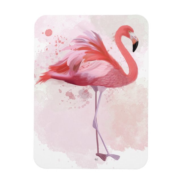 Fluffy Flamingo Magnet (Vertical)