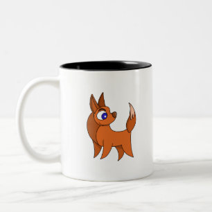 Fluffy Fox Two-Tone Coffee Mug