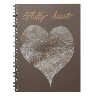 Fluffy heart  notebook