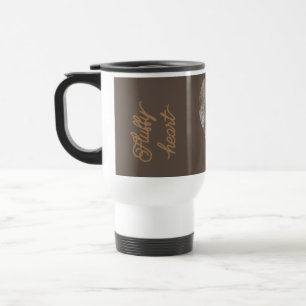 Fluffy heart  travel mug