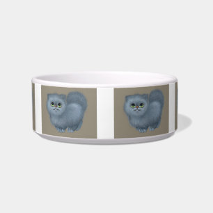 fluffy kitten cat food bowl