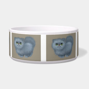 fluffy kitten cat food bowl 