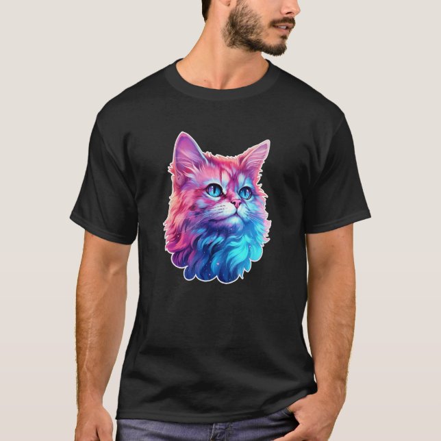 Fluffy Kitten Cat Lover, Cat Mom, Cat Dad T-Shirt (Front)