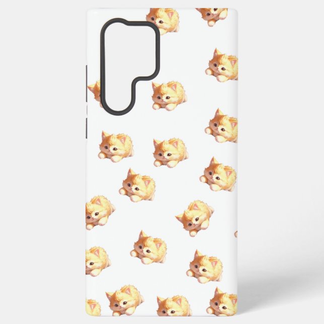 Fluffy Kitten Cute Pattern Phone Case (Back)