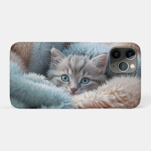 Fluffy Kitten in a Soft Blanket iPhone 11 Pro Case