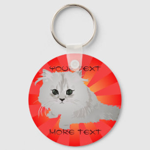 Fluffy Kitten Keychain