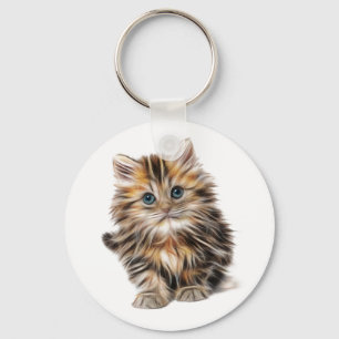 Fluffy Kitten Keychain