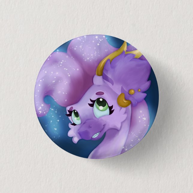 Fluffy Overlord 1 Inch Round Button (Front)