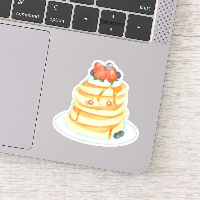 Fluffy Pancakes With Maple Syrup,Fruit And Cream (Detail)