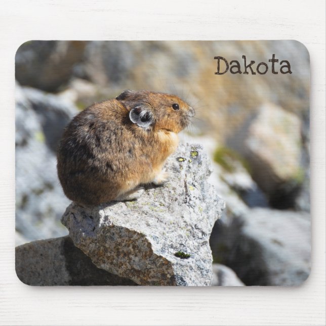 Fluffy Pika Custom Mouse Pad (Front)