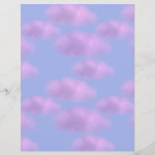 Fluffy Pink Clouds Scrapbook Paper