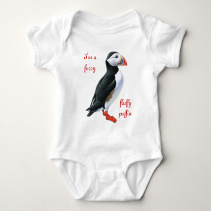 Fluffy Puffin Baby Bodysuit