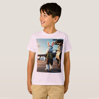Fluffy rabbit pilot T-Shirt