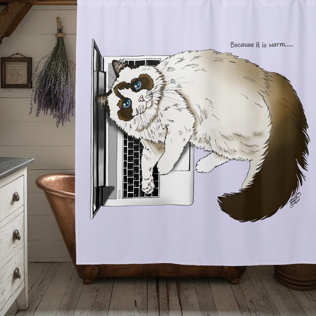 Fluffy Ragdoll Cat Lavender Laptop Funny (Creator Uploaded)