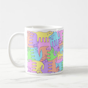 Fluffy Rainbow Dogs Coffee Mug