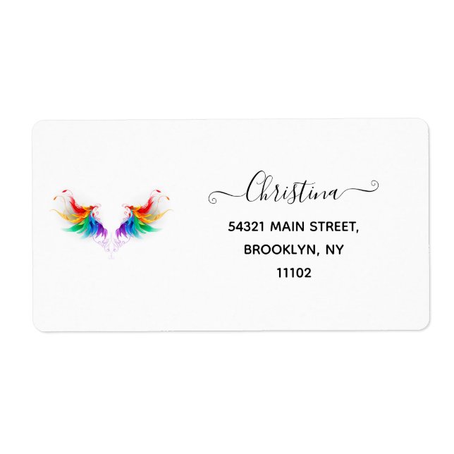 Fluffy Rainbow Wings (Front)