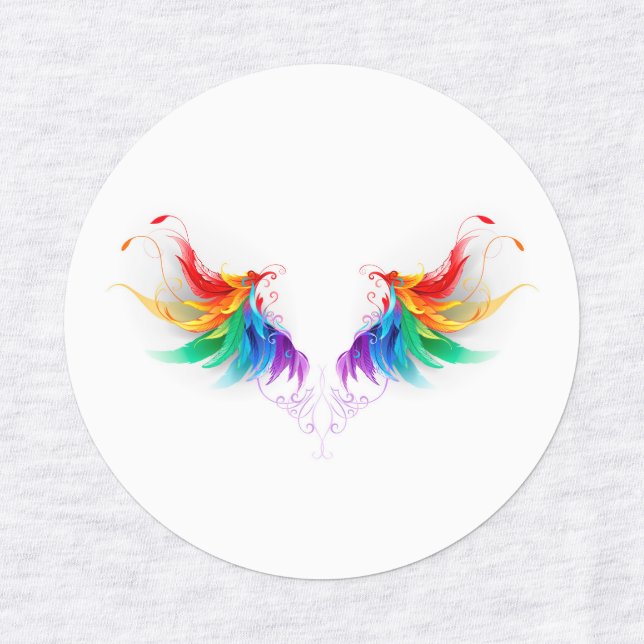 Fluffy Rainbow Wings (Design 1)