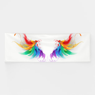 Fluffy Rainbow Wings Banner