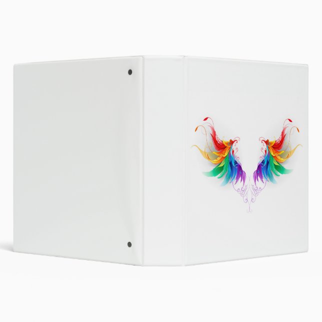 Fluffy Rainbow Wings Binder (Background)