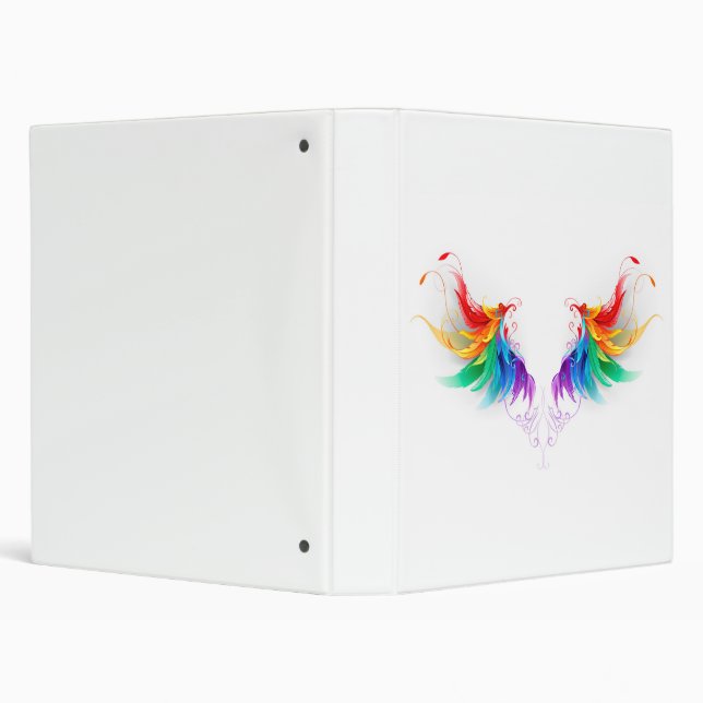 Fluffy Rainbow Wings Binder (Background)