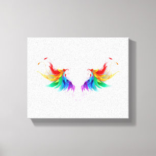 Fluffy Rainbow Wings Canvas Print