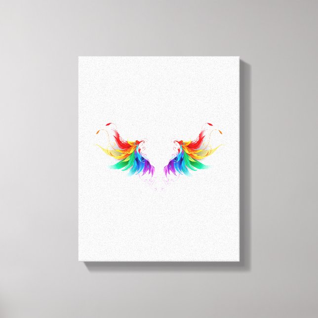 Fluffy Rainbow Wings Canvas Print (Front)