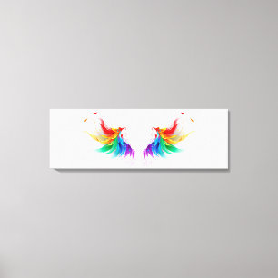 Fluffy Rainbow Wings Canvas Print