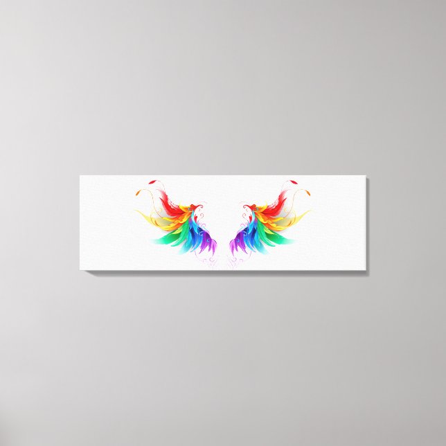 Fluffy Rainbow Wings Canvas Print (Front)