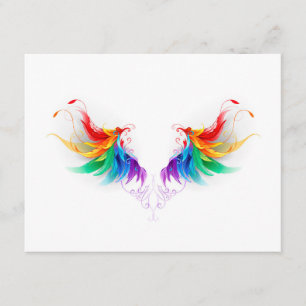 Fluffy Rainbow Wings Enclosure Card
