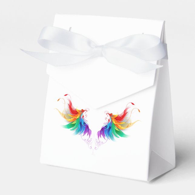 Fluffy Rainbow Wings Favor Box (Front Side)
