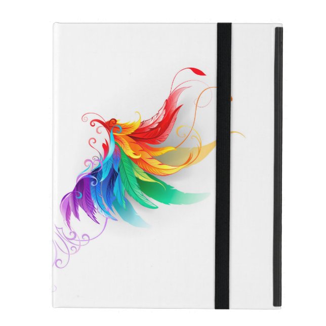 Fluffy Rainbow Wings iPad Case (Front Closed)