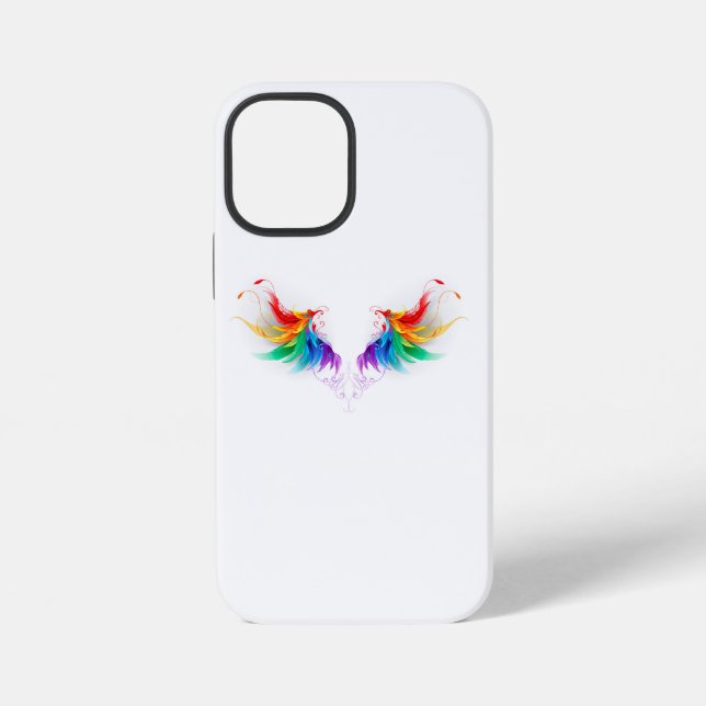 Fluffy Rainbow Wings iPhone Case (Back)