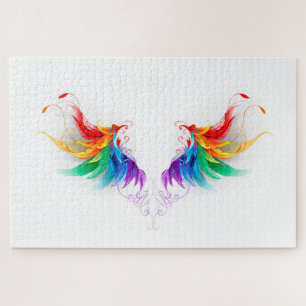 Fluffy Rainbow Wings Jigsaw Puzzle