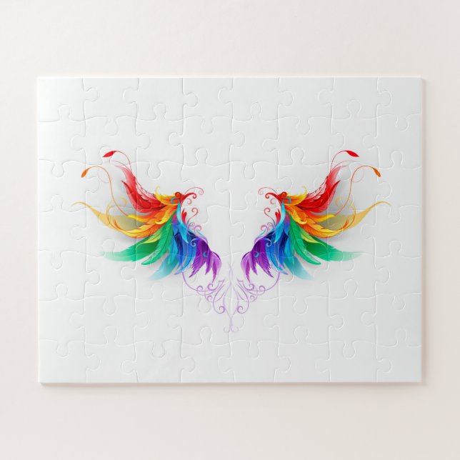 Fluffy Rainbow Wings Jigsaw Puzzle (Horizontal)