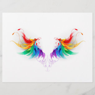 Fluffy Rainbow Wings Letterhead
