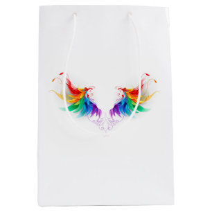 Fluffy Rainbow Wings Medium Gift Bag