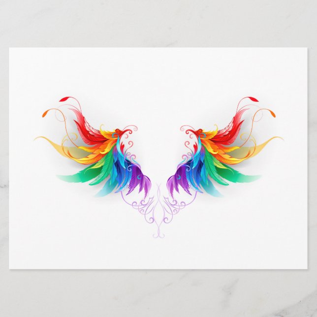 Fluffy Rainbow Wings Menu (Front)