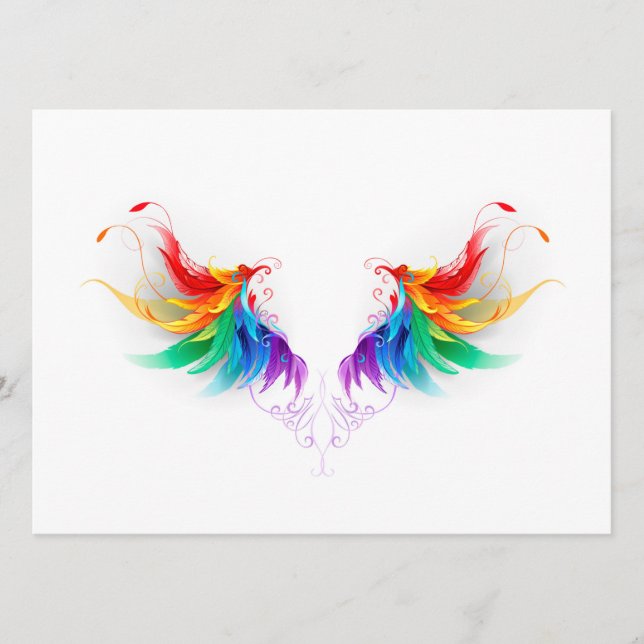 Fluffy Rainbow Wings Menu (Front)