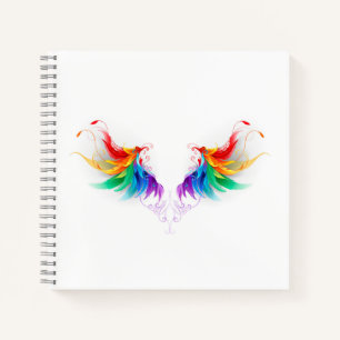 Fluffy Rainbow Wings Notebook