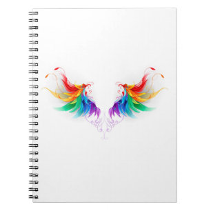 Fluffy Rainbow Wings Notebook