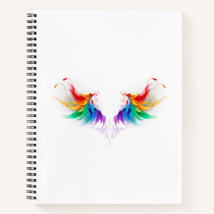 Fluffy Rainbow Wings Notebook