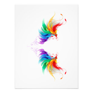 Fluffy Rainbow Wings Photo Print