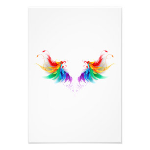 Fluffy Rainbow Wings Photo Print