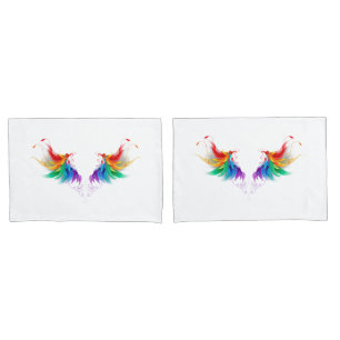 Fluffy Rainbow Wings Pillowcase